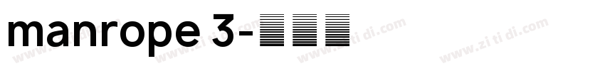 manrope 3字体转换